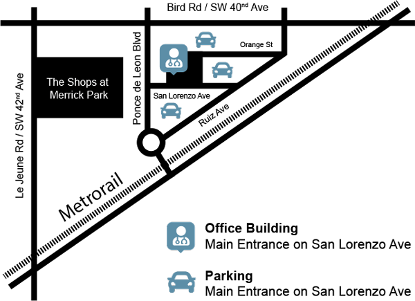 Map illustration of Dr. Alysa Herman's office