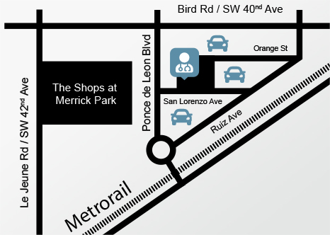 Map of the location of Dr. Herman's office