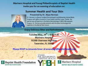 Summer Health and Your Skin Event Flyer