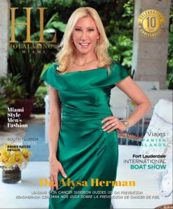 Cover of Hola Latinos Miami magazine featuring Dr. Alysa Herman.